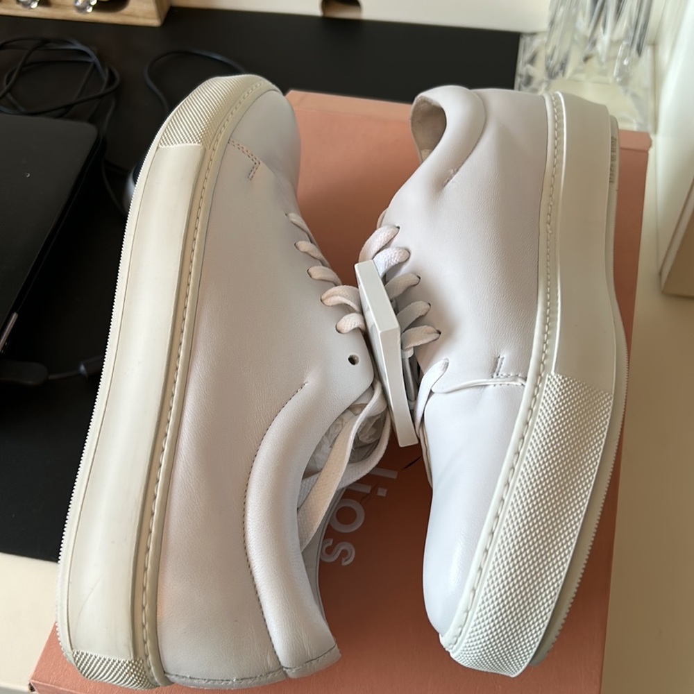 UNISEX ACNE STUDIOS Adrian/Adriana white sneakers ladies size 40 men’s size 7 - Picture 6 of 14